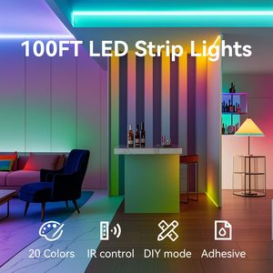 Iluminación LED Inteligente RGB SMD 5050 de 5m 10m con Control IR de 12V para Decoración Interior del Hogar - Product Image 2