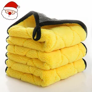 Edgeless microfiber wash car care microfibre detailing auto micro fiber cleaning twisted loop drying towels