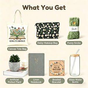 Lunaire - Juego de Regalo de 7 Piezas para Mujer, Regalo de Agradecimiento para Maestras, Cesta de Regalo con Bolsa de Lona, Vaso Térmico, Regalos Inspiradores - Product Image 4