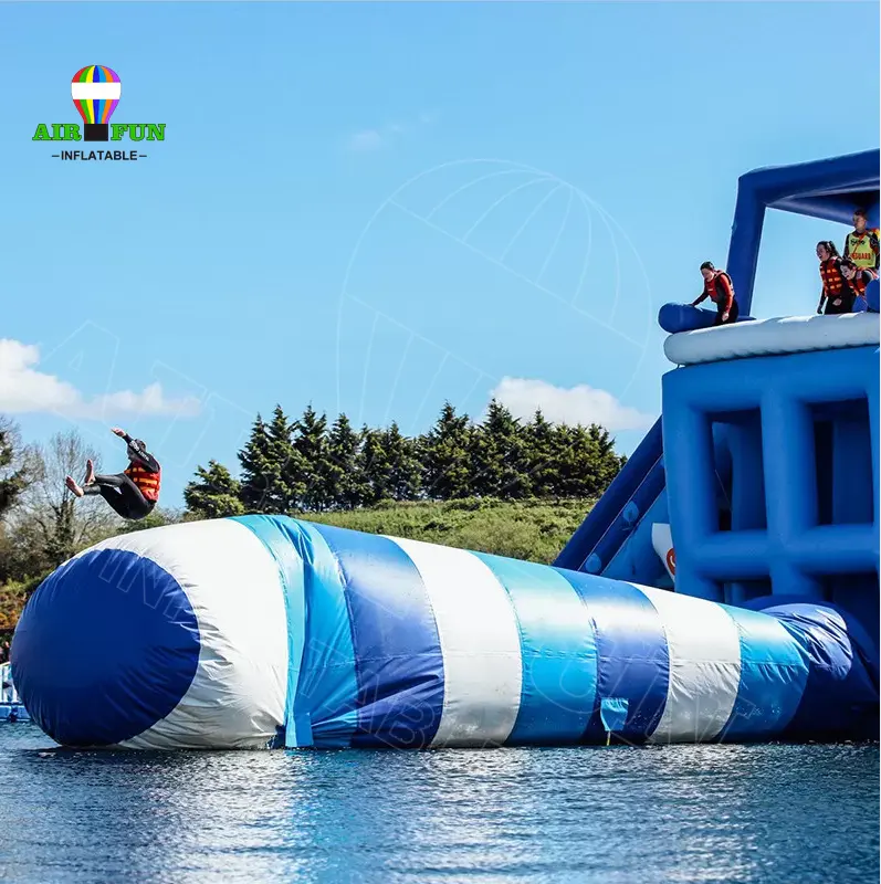 Airfun Lake Sport Game PVC Floating Jump Pillow Inflatable Water Catapult Inflatable Blob