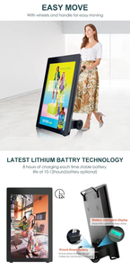 Afficheur numérique publicitaire extérieur étanche de 32 pouces, écran LCD sur pied, résolution 2K/4K, rétroéclairage mini-LED, panneau IPS - Product Image 6