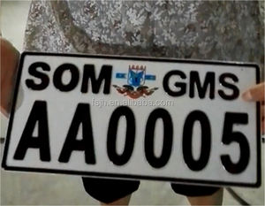 Fabricante de placa de matrícula de Metal, venta directa-Placa de Número de coche alta reflectante - Product Image 1