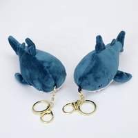 Pendentif personnalisé en peluche requin, porte-clés requin de dessin animé en peluche