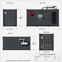 Generator Diesel Tipe Silent AC Tiga Fasa 12V 750kVA 50/60Hz dengan Sistem Pendingin Air, Auto Start, Remote Start, ATS, dan Trailer