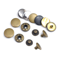 Vente directe d'usine en stock 10mm multicolore métal fer plat boutons pression petite taille Rectangle spécial sac pièces accessoires