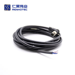 Cable Circular M8 con Sensor, macho, hembra, 4p, 4 pines, 5 pines, 6 pines, 8 pines, 3p, 4p, 3, 4, 5, 8 pines, extensión de ángulo recto - Product Image 3