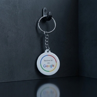 Impression personnalisée, porte-clés NFC en époxy HF 13,56 MHz, étiquette NFC pour augmenter les commentaires Google, carte de visite numérique NFC avec porte-clés
