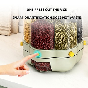 Drehbarer Getreide kübel Reis Haushalts küche große Kapazität unterteilte Getreide Getreide Lebensmittel Lagerung und Behälter Reisbox - Product Image 4