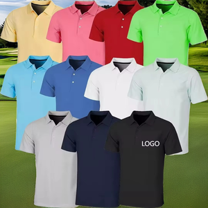 T-shirt de golf sportif en maille unie de haute qualité, anti-plis, séchage rapide, tissu rafraîchissant, logo personnalisé, manches courtes formelles, vente en gros - Product Image 2
