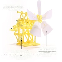 Kit de robot expérimental éducatif et enrichissant à construire soi-même, jouet créatif à énergie éolienne conçu par des étudiants, monstre mécanique bipède