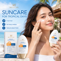 Crème solaire SPF 50+ PA++++ à label privé OEM ODM, crème solaire éclaircissante, protection UV, niacinamide, vitamine E