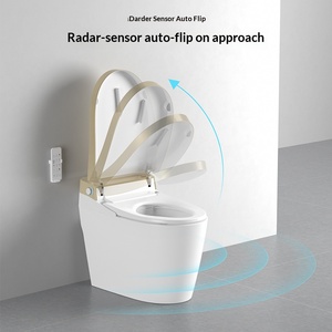 Inodoro Inteligente de Lujo Dorado con Asiento Calefactado, Descarga Automática y Bidé, Sifón en S, Montaje en Suelo, Diseño Moderno, Precio de Fábrica, Control Remoto 202 - Product Image 5