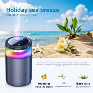 Diffuseur de parfum de voiture USB Intelligent Voice Automatic Start Stop Machine d'aromathérapie <span class=keywords><strong>en</strong></span> plastique écologique Cloud Mist View In-Car - Product Image 5