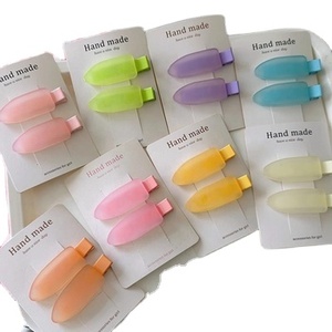 Barrettes à cheveux coréennes d'été 2026 en alliage, 5,5 cm, sans plis, couleur gelée douce, géométriques, sans couture, pour frange latérale, accessoires pour cheveux de bébé, pour fille - Product Image 1