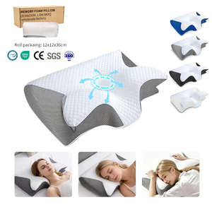 Almohada <span class=keywords><strong>Cervical</strong></span> de Espuma Viscoelástica con Soporte Ortopédico Ergonómico CertiPUR-US de YUE RISE, Personalizada de Fábrica, para Dormir de Lado - Product Image 1