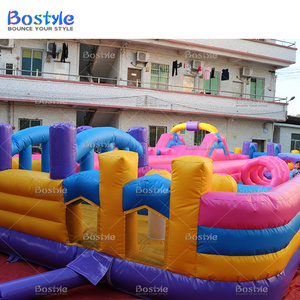 Bostyle - Pista <span class=keywords><strong>de</strong></span> Obstáculos Inflable <span class=keywords><strong>de</strong></span> PVC con Certificación CE, Color Personalizado, Capacidad para 40 Personas, Garantía <span class=keywords><strong>de</strong></span> 2 Años, Fácil Instalación, Logotipo Personalizado, Uso en Interiores - Product Image 2