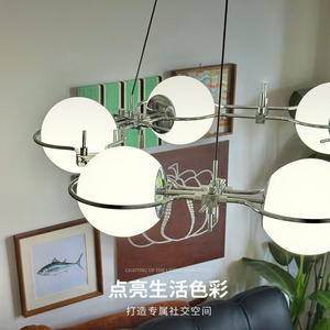 Lámpara de techo moderna minimalista de cristal con 6 luces LED para sala de estar e iluminación del hogar - Product Image 3