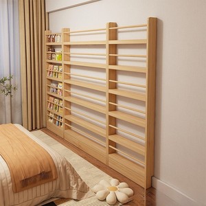 Solid Wood <b>Bookshelf</b> Multi Layer Storage Rack For Bedroom Kids Reading Display Shelf Natural Color Standing Type - Product Image 1