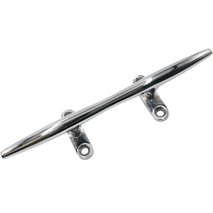 Polished 316SS Low Profile Boat <strong>Cleat</strong> with Base <strong>Plate</strong> - Corrosion Resistant Dock Hardware for Saltwater Use - Product Image 4
