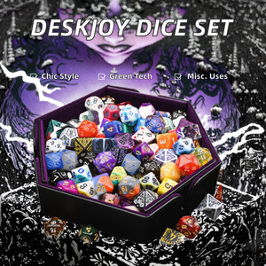 Juego de Dados Acrílicos Elegantes con Diseño de Perlas Deskjoy, 7 Dados Poliédricos para Dungeons & Dragons (D&D), Juego de Dados de 7 Piezas para COC - Product Image 2