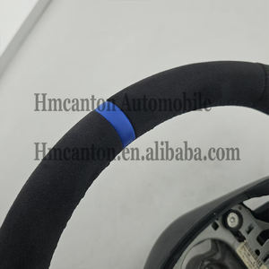 Volante deportivo con franja superior blanca de Alcántara, el más popular, para BMW E90 E91 E92 E93 Serie 3. - Product Image 2