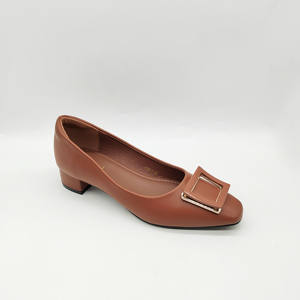 <span class=keywords><strong>Escarpins</strong></span> Élégants à Petit Talon Bloc avec Boucle Carrée en Cuir PU, Chaussures Décontractées pour Femmes, Idéales pour le Bureau ou les Tenues Habillées - Product Image 6