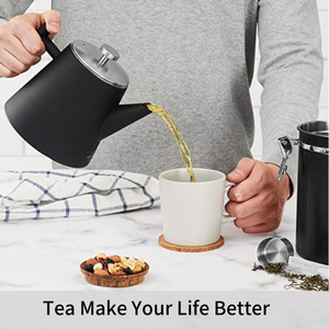 Théière en acier inoxydable <span class=keywords><strong>avec</strong></span> filtre intégré pour la préparation de tisanes aux fruits <span class=keywords><strong>et</strong></span> aux herbes, cafetière pratique pour les voyages - Product Image 3