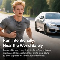 Écouteurs sportifs à conduction osseuse K08 en gros pour OEM, casques à oreille ouverte, écouteurs tour de cou sans fil BT5.3 pour la course à pied