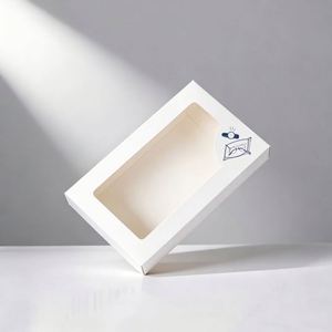 UV Gloss Window Shawl Scarf White <b>Card</b> <b>Box</b> Factory Custom High Gloss Display Packaging for Fashion Items - Product Image 2