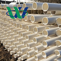 Tuyau de drainage en PVC-U durable DN50-DN200 blanc, tuyau de drainage UPVC pour système de drainage au sol, matériau de tuyauterie spécial