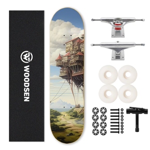 Professionale 7 Strati di Acero Grado Superiore Skate Board Ponti In Bianco di Skateboard Deck - Product Image 2