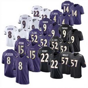 Nouveaux shorts brodés pour hommes 2026 Baltimore 8 Lamar Jackson 22 Derrick Henry 0 Roquan Smith 4 Zay Flowers Kyle Hamilton - Product Image 2