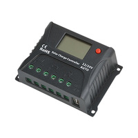 Contrôleur de charge solaire PWM MPPT 12V 24V à identification automatique 10A 20A 30A 40A Régulateur de panneau solaire pour système d'énergie domestique CN