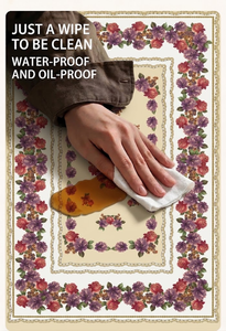 Nappe rustique imperméable, résistante à l'huile et à <span class=keywords><strong>la</strong></span> chaleur, facile à nettoyer, motif patchwork olivier méditerranéen, pour salle à manger et terrasse - Product Image 4