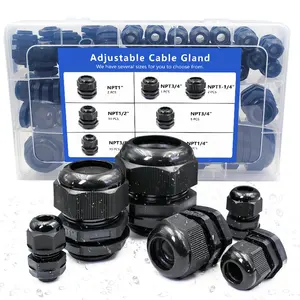 M/PG/NPT 50/38PCS Size Electrical Industrial Seal Pasacables Polyamide Kit Waterproof Wire Connector Nylon Plastic Cable Glands