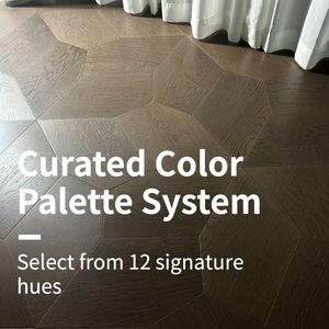Pentagone Géométrique Chêne Parquet Multicolore 1.2mm Placage Style Design Européen pour Chambre Salon Villa - Product Image 4