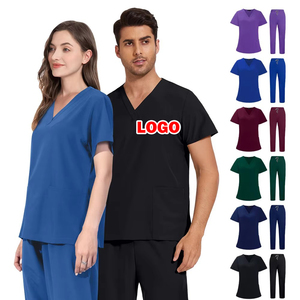 Tenues médicales personnalisées avec logo unisexe pour infirmières, médecins, dentistes, hôpitaux, salons de beauté, spas, ensembles de blouses médicales en polyester et élasthanne - Product Image 1