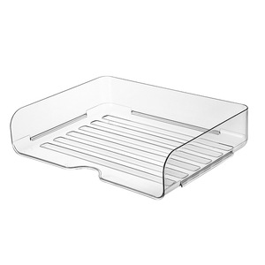 Desktop <b>File</b> Organizer Storage Rack A4 Paper Holder Multi Layer Office Stationery Bookshelf Simple Clear Plastic <b>Drawer</b> - Product Image 2
