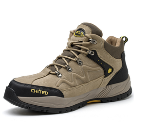 Calzado de seguridad DFS1126 para trabajadores de la construcción, botas de trabajo de cuero genuino resistente para exteriores, calzado de protección laboral. - Product Image 2