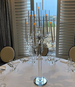 9 ручек прозрачное Хрустальное стекло ураган СВАДЕБНЫЕ КАНДЕЛЯБРЫ с трубчатой MH-Z0246 - Product Image 6