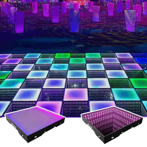 พื้นเต้นรำแบบอินเทอร์แอคทีฟ LED ของ Usa Warehouse ขนาด 50x50 ซม. เปลี่ยนสีได้ ลายดาว 3 มิติ แบบเรืองแสง สำหรับสนามเด็กเล่นในร่ม - Product Image 1