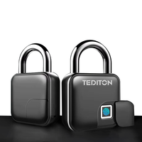 Cadenas intelligent Tediton avec application numérique, alarme, reconnaissance biométrique et verrouillage par empreinte digitale pour sacs