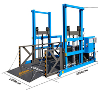 Plateforme élévatrice mobile hydraulique à câble en acier galvanisé de 2000 kg avec table de 2x1,6 m pour le chargement et le déchargement