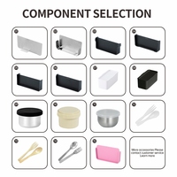 Boîte à bento en acier inoxydable 304 avec couvercle anti-fuite, ensemble de couverts, compatible lave-vaisselle, boîte à lunch isotherme à 2 couches pour l'école