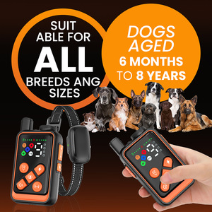 Ultrasonic Remote Dog Trainer With Shock Collar For <b>Bark</b> <b>Control</b> And Training One To One Black And Orange ABS Material - Product Image 2