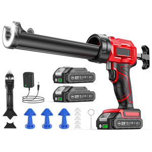 Pistolet à mastic sans fil 20V à batterie lithium, pistolet à silicone à vitesse variable, robuste pour la construction - Product Image 1