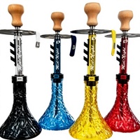 Chicha de luxe de style européen, Narguilé Qalyan El Bomber Cachimba NURBURGRING, ensemble complet 62cm, en acier inoxydable 304 russe
