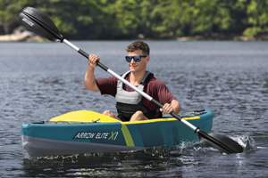 Bestway 65179 Kayak de pêche gonflable <span class=keywords><strong>Hydro</strong></span> <span class=keywords><strong>Force</strong></span> Arrow Elite X1 gonflable 1 personne point de chute Kayak ensemble 3.65 m bateau de sport - Product Image 2