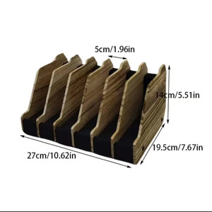 Organisateur de jouets en bambou, étagère de rangement multi-compartiments pour chambre d'enfant, type sur pied, 4 à 6 compartiments - Product Image 5