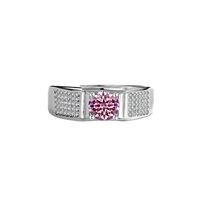 Bague pour homme en moissanite de couleur D, ciel étoilé, argent pur plaqué platine, moissanite d'un carat, fabriquée par MUSHAN Jewelry Factory